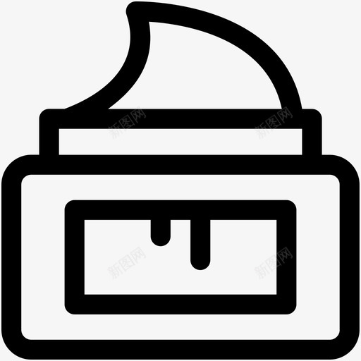 奶油罐美容霜奶油容器图标svg_新图网 https://ixintu.com 奶油容器 奶油罐 美容和水疗可爱的图标 美容霜 面霜