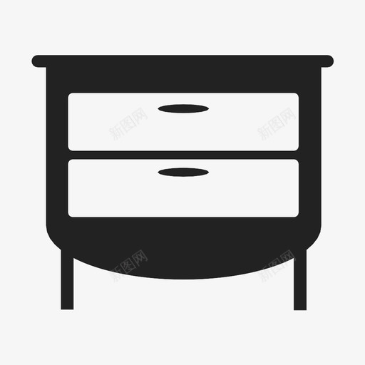 床头柜抽屉家具图标svg_新图网 https://ixintu.com 家具 床头柜 抽屉