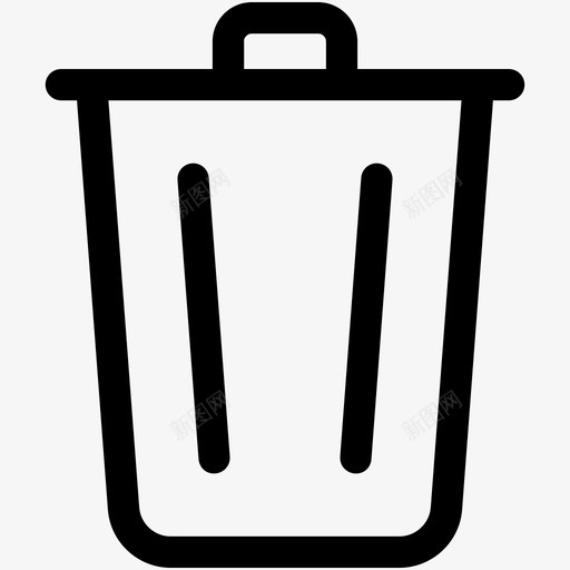 垃圾桶回收站教育图标集svg_新图网 https://ixintu.com 回收站 垃圾桶 教育图标集