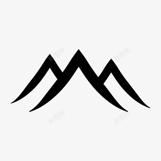 山高尖图标svg_新图网 https://ixintu.com 尖 山 顶 高