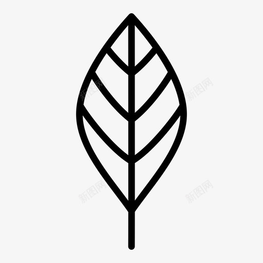 叶茎植物图标svg_新图网 https://ixintu.com 叶 叶绿素 植物 生态 秋天 箔叶 绿色 自然 茎