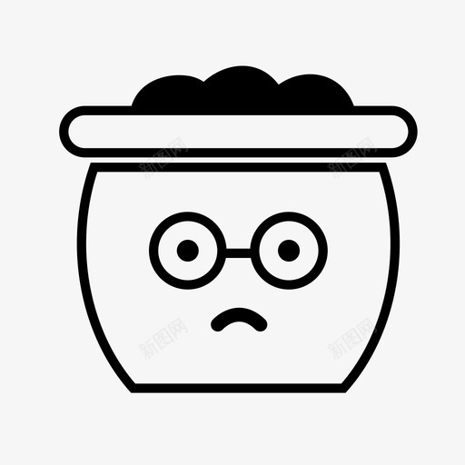 书呆子怪物表情符号植物图标svg_新图网 https://ixintu.com 书呆子怪物 植物 植物怪物 表情符号