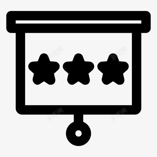 分级投影屏幕解释在线演示图标svg_新图网 https://ixintu.com 分级投影屏幕 在线演示 屏幕视频 投影屏幕 星星 视频投影 解释
