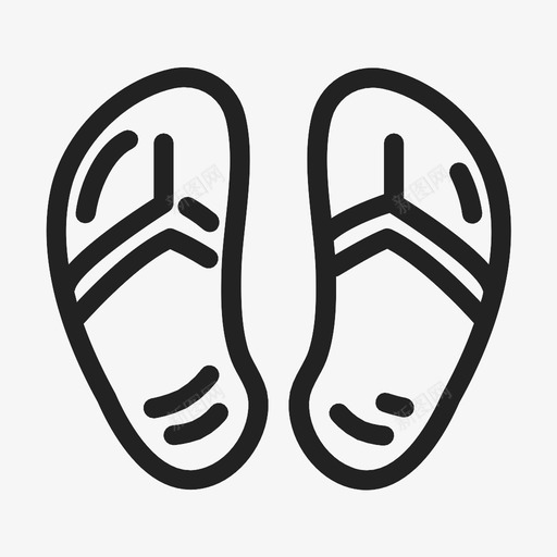 人字拖海滩凉鞋图标svg_新图网 https://ixintu.com 人字拖 假期 凉鞋 夏天 海滩