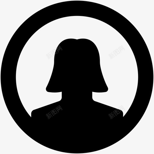 女用户头像个人头像图标svg_新图网 https://ixintu.com 475个动作向量图标 个人头像 头像 女用户 用户头像
