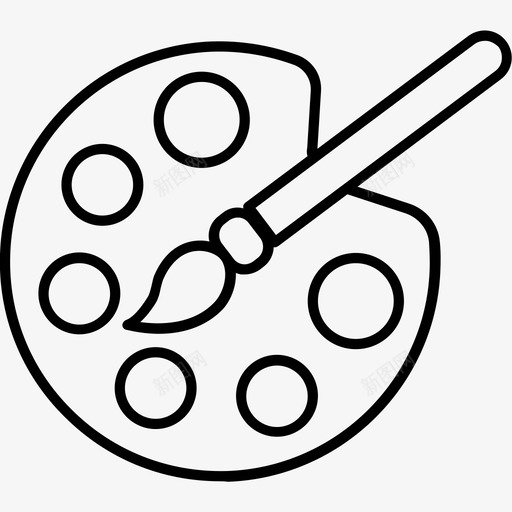 画板画笔画画图标svg_新图网 https://ixintu.com 教育项目 画板 画画 画笔 绘画