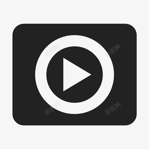 视频播放器箭头按钮图标svg_新图网 https://ixintu.com 按钮 箭头 视频播放器