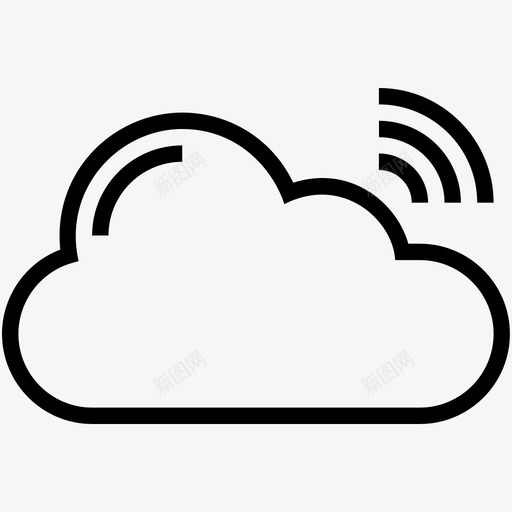 wifi云云网络wifi区域图标svg_新图网 https://ixintu.com wifi云 wifi区域 云网络 无线保真度 无线网络 用户界面轮廓图标