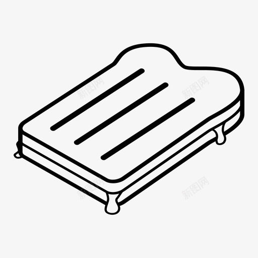 烤面包三明治烤三明治食物图标svg_新图网 https://ixintu.com 烤三明治 烤制 烤面包 烤面包三明治 融化的奶酪 食物 食物的乐趣