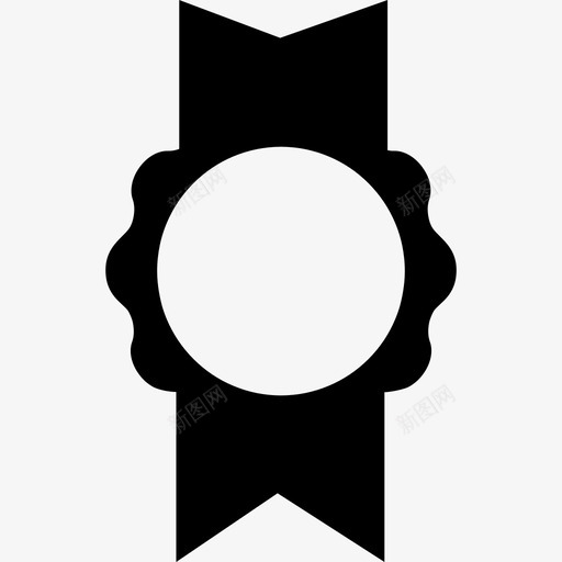 带有丝带形状奖项的象征性奖章图标svg_新图网 https://ixintu.com 奖项的象征性奖章 带有丝带 形状