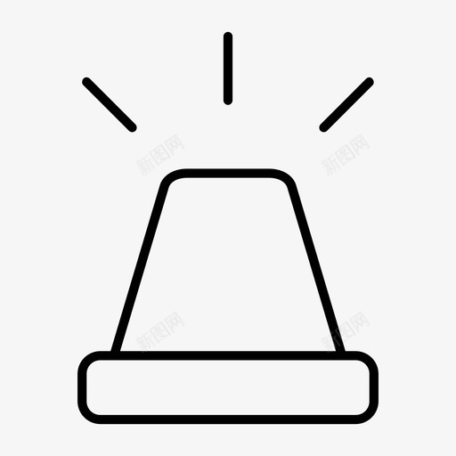 警笛信号不图标svg_新图网 https://ixintu.com 不 信号 出售 大胆 救护车 暂停 法律薄 紧急 警报 警笛 黄金