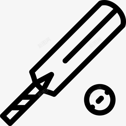 板球球棒设备图标svg_新图网 https://ixintu.com 健身房 板球 球棒 训练 设备 运动 运动设备概述