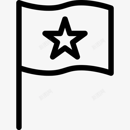 星旗最爱喜欢图标svg_新图网 https://ixintu.com 喜欢 国家 奖章线图标 投票 星旗 最爱