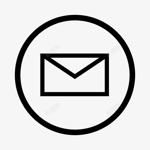 电子邮件数码信封图标svg_新图网 https://ixintu.com 信封 数码 电子邮件 纸张 线条艺术图标