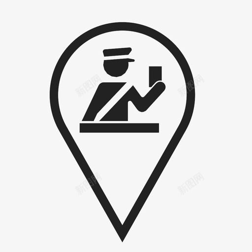护照检查机场支票图标svg_新图网 https://ixintu.com 护照检查 支票 机场 警察