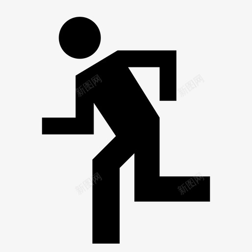 男子跑步运动慢跑图标svg_新图网 https://ixintu.com 人类象形文字 慢跑 男子跑步 运动