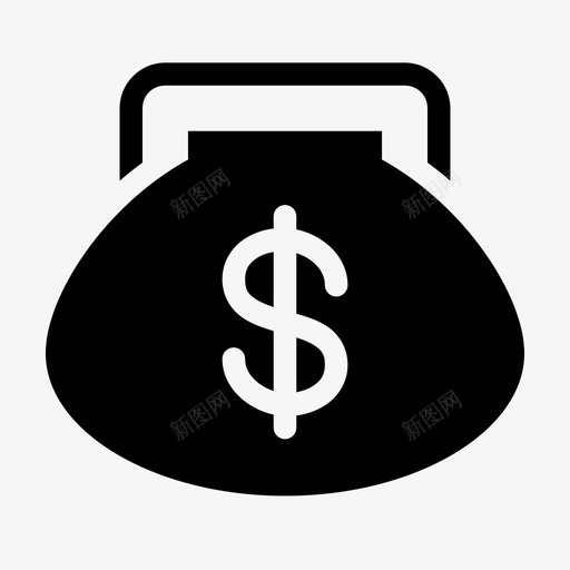 硬币钱包金融货币图标svg_新图网 https://ixintu.com 支付 硬币钱包 货币 金融 金融雕文