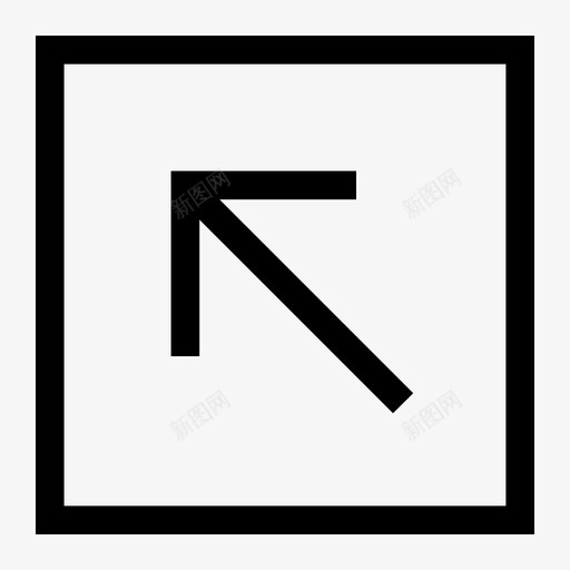 左上方向导航图标svg_新图网 https://ixintu.com 导航 左上 指针 方向 箭头