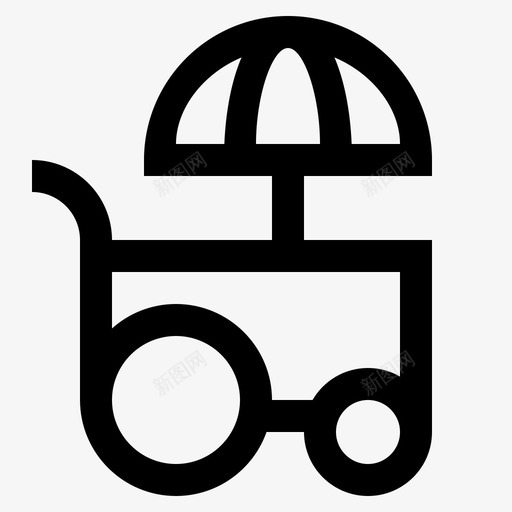 街头小贩食品摊贩纽约图标svg_新图网 https://ixintu.com 特罗利 纽约 纽约城 街头小贩 食品摊贩