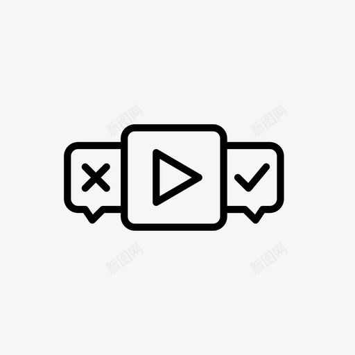 视频聊天回答评论图标svg_新图网 https://ixintu.com 回答 大 播放按钮 测验 视频聊天 评论