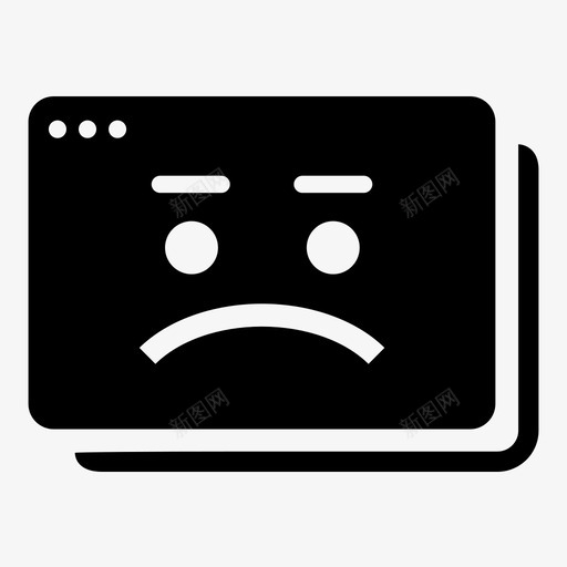 悲伤的窗户莫代尔不开心图标svg_新图网 https://ixintu.com 不开心 悲伤的窗户 有脸的窗户 莫代尔