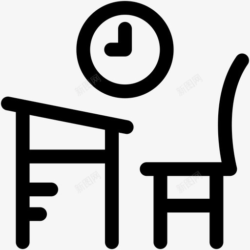 书桌时间表学生桌图标svg_新图网 https://ixintu.com 上课 书桌 办公桌 学习 学校和教育可爱的图标 学生桌 工作 座位 时间表