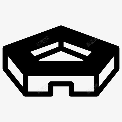 五边形创意几何图标svg_新图网 https://ixintu.com 五边形 几何 创意 图案 形状 放置实心图标
