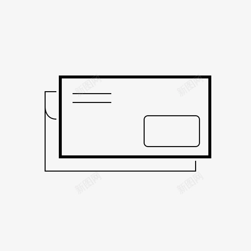 信封信件邮件图标svg_新图网 https://ixintu.com 信件 信封 办公室 办公室65 窗户 邮件