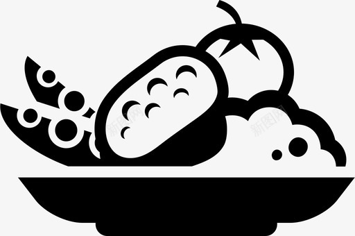 水果美味绿色图标svg_新图网 https://ixintu.com 健康 新风格食品图标集 水果 沙拉 绿色 美味 蔬菜