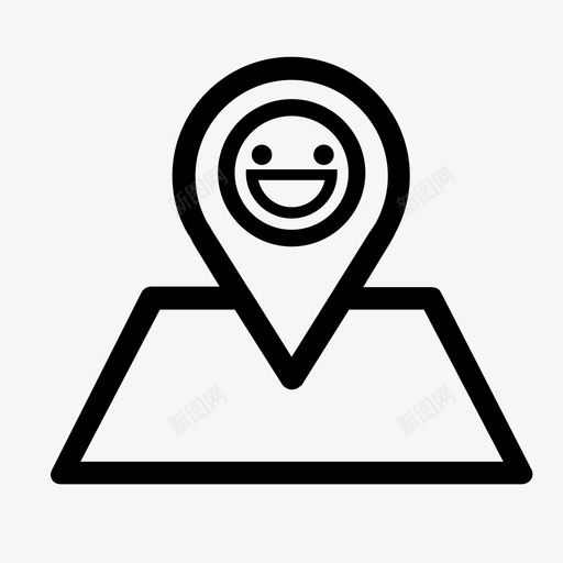 地图别针最喜欢的地方开心别针图标svg_新图网 https://ixintu.com 地图别针 地图别针地图标记 地图标记 开心别针 微笑别针 最喜欢的地方
