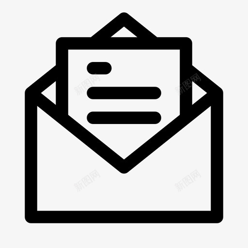 信件通信信封图标svg_新图网 https://ixintu.com 信件 信封 收件箱 纯线路 通信