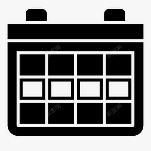 周日历日期图标svg_新图网 https://ixintu.com 分类字形 周 日 日历 日期 月 计划
