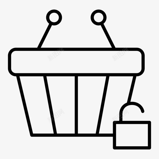 购物篮解锁电子商务市场图标svg_新图网 https://ixintu.com 在线商店 在线购买 在线购物车 市场 电子商务 购物篮解锁 购物车