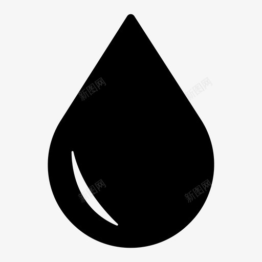 水滴漏水下雨图标svg_新图网 https://ixintu.com 下雨 水滴 漏水