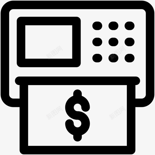 atm取款银行现金取款图标svg_新图网 https://ixintu.com atm取款 交易 商业可爱图标 现金取款 美元 银行