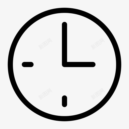三点钟小时分钟图标svg_新图网 https://ixintu.com 三点钟 分钟 小时 时钟中等 时间