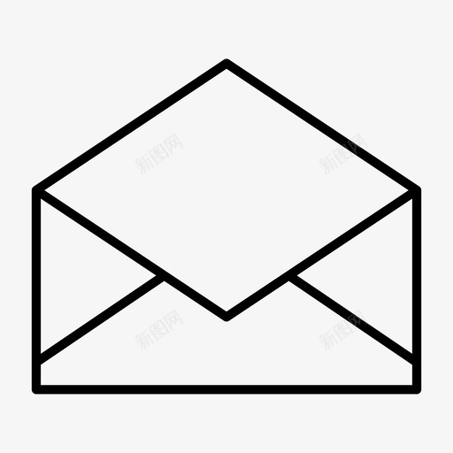 打开的信封电子邮件信件图标svg_新图网 https://ixintu.com 业务 信件 打开的信封 电子邮件