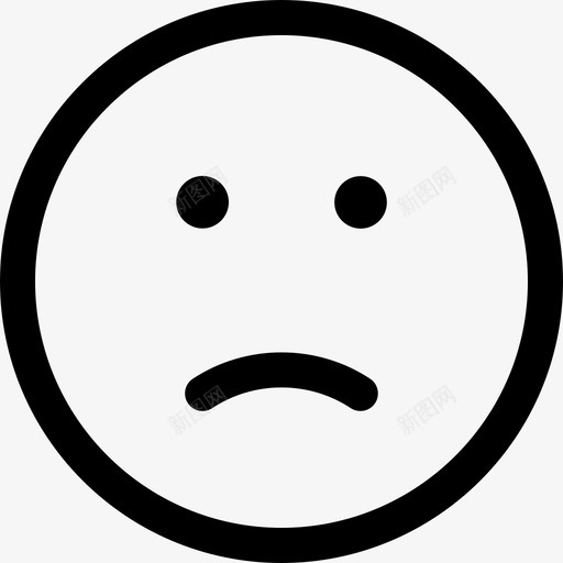 悲伤坏脸图标svg_新图网 https://ixintu.com 不开心 不满意 坏 悲伤 皮肤32像素网格2倍中风 脸