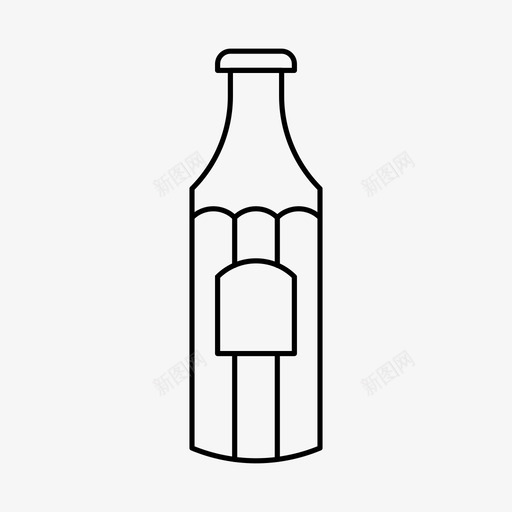 瓶子酒饮料图标svg_新图网 https://ixintu.com 玻璃杯 瓶子 苏打水 酒 饮料