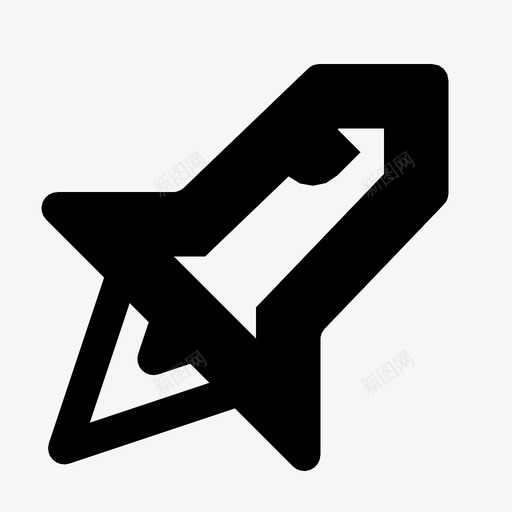 火箭助推器导弹图标svg_新图网 https://ixintu.com 助推器 导弹 火箭 航天飞机