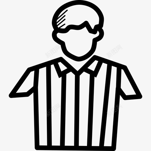 裁判足球球员图标svg_新图网 https://ixintu.com 奥运涂鸦 球员 裁判 角色 足球