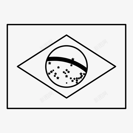 巴西国旗奥运会阿米里卡图标svg_新图网 https://ixintu.com 世界旗帜 奥运会 巴西国旗 阿米里卡
