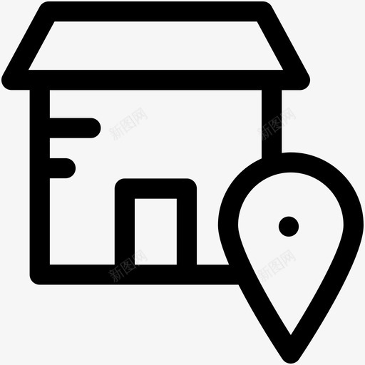 家庭位置gps位置固定器图标svg_新图网 https://ixintu.com gps 位置固定器 地图针 家庭位置 导航 房地产可爱的图标