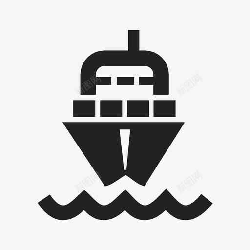 船港口航行图标svg_新图网 https://ixintu.com 海上 港口 航行 船
