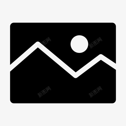 照片图像山图标svg_新图网 https://ixintu.com 图 图像 媒体字形 山 海 照片