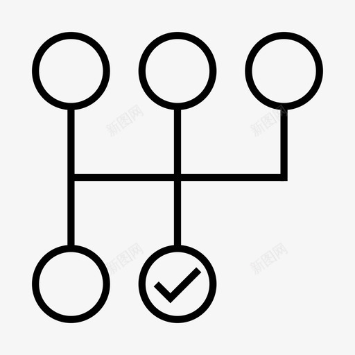 汽车档位电路网络图标svg_新图网 https://ixintu.com 变速器 四档 换档 汽车档位 电路 网络
