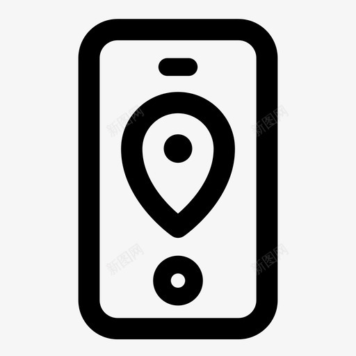 智能手机位置设备gps图标svg_新图网 https://ixintu.com gps 地图pin 智能手机位置 移动 设备