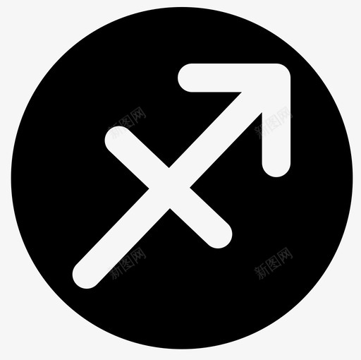 射手座占星术天文学图标svg_新图网 https://ixintu.com 占星术 天文学 射手座 星座 符号 黄道十二宫