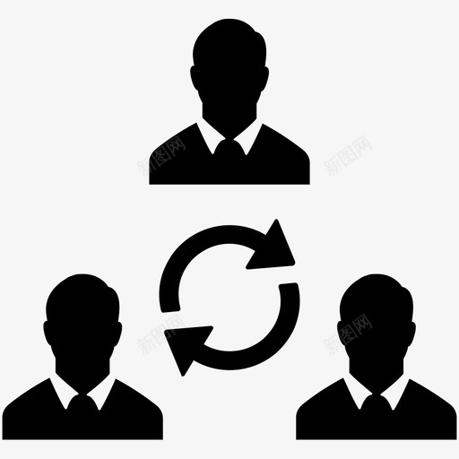 管理商人换位图标svg_新图网 https://ixintu.com 劳动力 商业团体第一卷 商人 换位 管理 转身