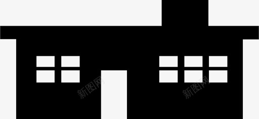 牧场别墅住宅现代主义图标svg_新图网 https://ixintu.com 住宅 单身家庭 牧场别墅 现代主义 现代象形图 郊区